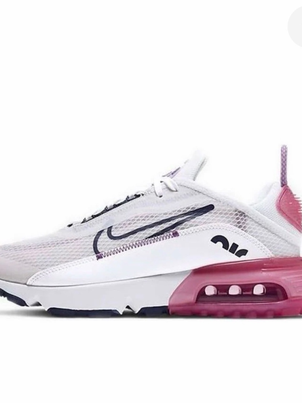 Nike White Pink and Navy Air Max 2090
